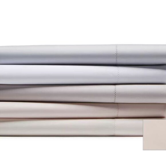 Hudson Park Collection Egyptian Percale Flat Sheet, Queen, Silver - Picture 2 of 2